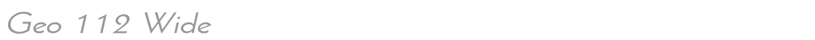 Geo 112 Extended font preview